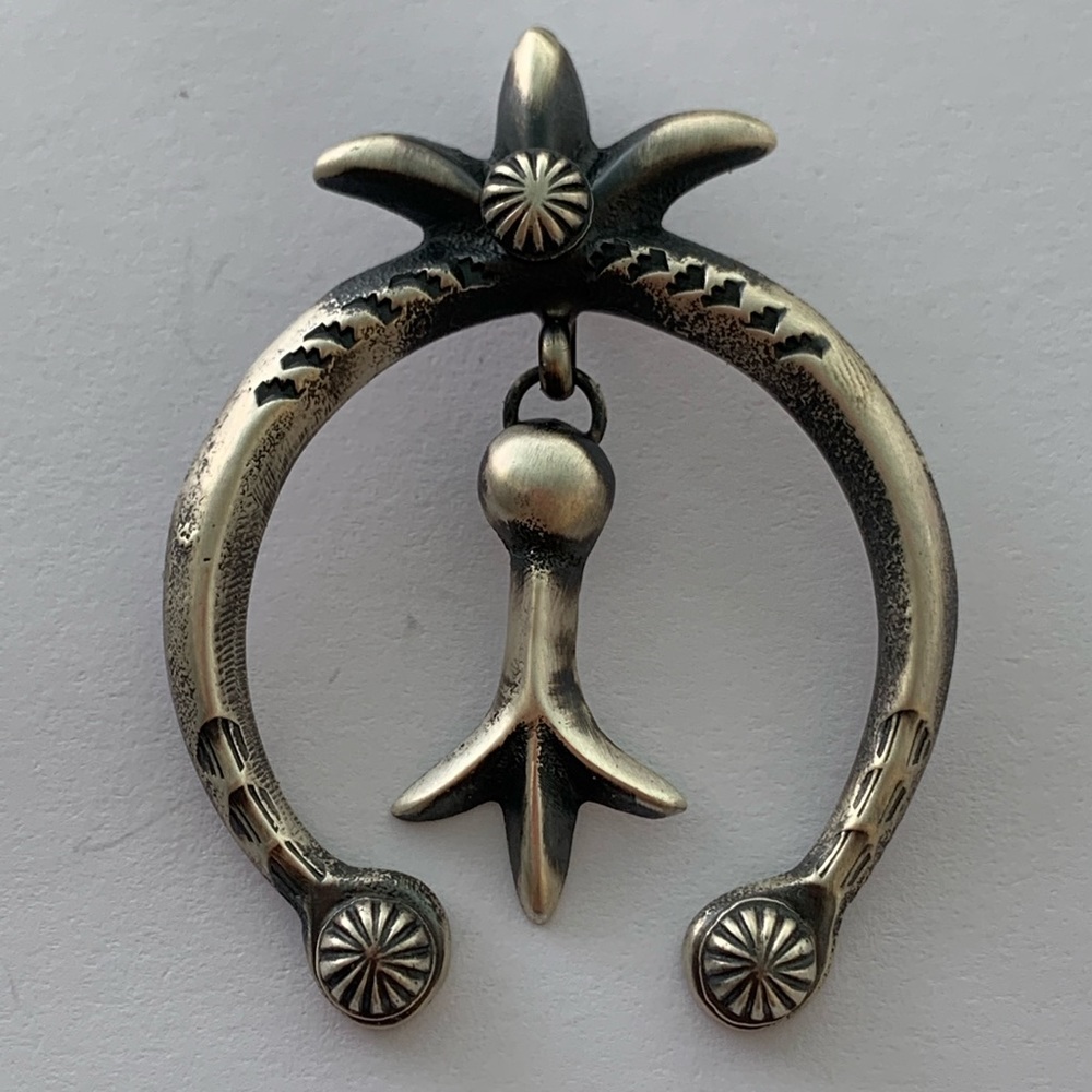 Native American handmade made signed sterling pendant